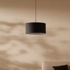 Outlet Kave Home Lampenkap Santana Met Diffuser, ø50cm Zwart