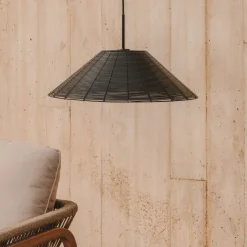 Online Kave Home Lampenkap Saranella Rotan Zwart