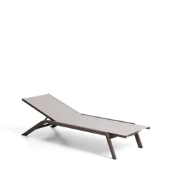 New Kave Home Ligbed Capraia Textileen, kleur Taupe