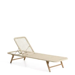 New Kave Home Ligbed Dandara Acaciahout en touw, kleur Ecru