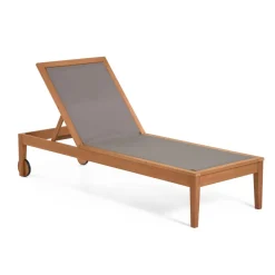 Kave Home Ligstoel Caterin, 195cm, kleur Naturel Natural