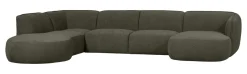 New WOOOD Lounge U-Bank Polly Links, 353cm, Woven