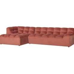 Hot WOOOD Loungebank Allure Links, Velvet, kleur Blush