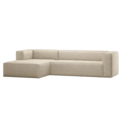 Clearance WOOOD Loungebank Bean 305cm, Chenille, kleur Melange Beige