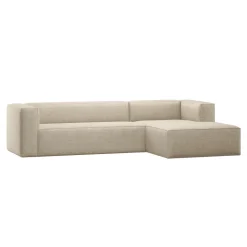 Clearance WOOOD Loungebank Bean 305cm, Chenille, kleur Melange Beige
