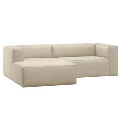 Sale WOOOD Loungebank Bean 254cm, Chenille, kleur Melange Beige