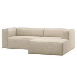 Sale WOOOD Loungebank Bean 254cm, Chenille, kleur Melange Beige