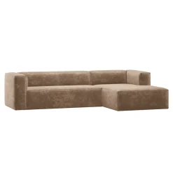 Clearance WOOOD Loungebank Bean 305cm, Chenille, kleur Taupe