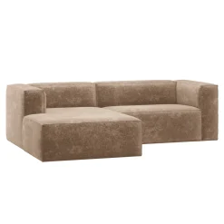 Hot WOOOD Loungebank Bean 254cm, Chenille, kleur Taupe