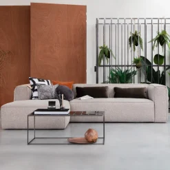 Online WOOOD Loungebank Bean Melange, kleur Lichtgrijs