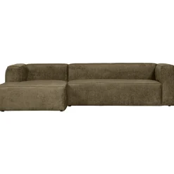 Hot WOOOD Loungebank Bean Structure Velvet, kleur Moss