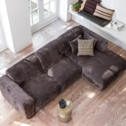 Hot WOOOD Loungebank Cloud Chenille, kleur Warm Bruin