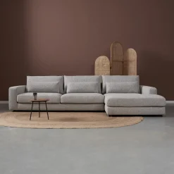 Sale PEPP Interiors Loungebank Como 332cm, Bouclé, kleur Grijs