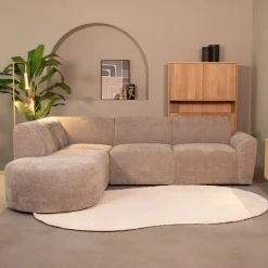 LABEL51 Loungebank Espen Elite stof, kleur Stone