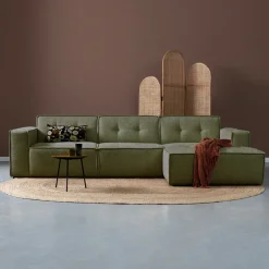 New PEPP Interiors Loungebank Flow 305cm, Chenille, kleur Groen