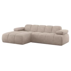New WOOOD Loungebank Mojo Wollig Chenille, kleur Donker Zand