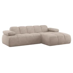 New WOOOD Loungebank Mojo Wollig Chenille, kleur Donker Zand
