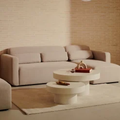 Outlet Kave Home Loungebank Neom Links/Rechts, Structuurstof