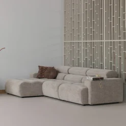 Discount WOOOD Loungebank Novi Geweven melange stof, kleur Naturel