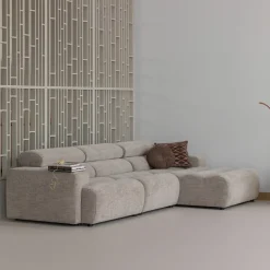 Discount WOOOD Loungebank Novi Geweven melange stof, kleur Naturel