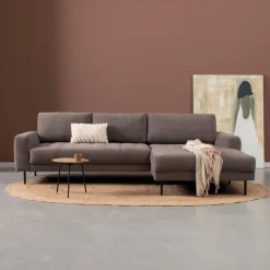 PEPP Interiors Loungebank Oreo 275cm, Linnen look, kleur Bruin