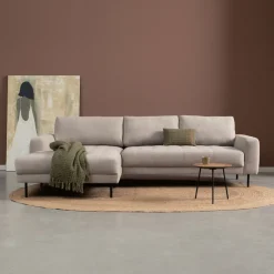 Clearance PEPP Interiors Loungebank Oreo 275cm, Linnen look, kleur Beige