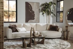 Clearance Tower Living Loungebank Prescot 323cm, Gemêleerde stof