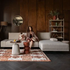 Clearance Dutchbone Loungebank Shelly Gemêleerd, kleur Off White