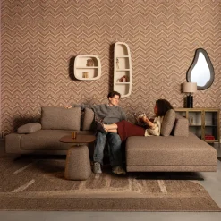 Dutchbone Loungebank Shelly Gemêleerd, kleur Cinnamon