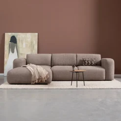PEPP Interiors Loungebank Soul 280cm, Chenille, kleur Bruin