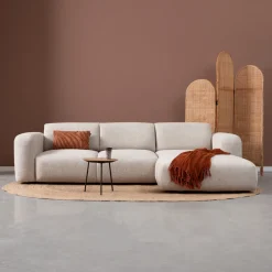 PEPP Interiors Loungebank Soul 280cm, Chenille, kleur Naturel