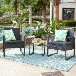 Best Artistiq Living Loungeset Cherylann 2 stoelen + tafel, Polyrotan