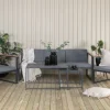 Outlet Nohr Loungeset Donnesha Met bank, 2 tafels en 2 fauteuils