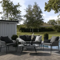 Clearance Nohr Loungeset Felica Met bank, 2 loungestoelen en tafel