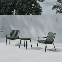 Discount Nohr Loungeset Gared Met 2 stoelen en tafel, kleur Zwart