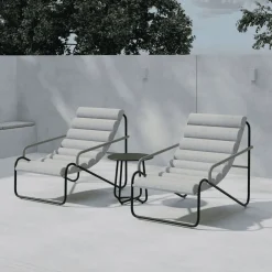 New Nohr Loungeset Geron Met 2 stoelen en tafel, kleur /Zwart Beige