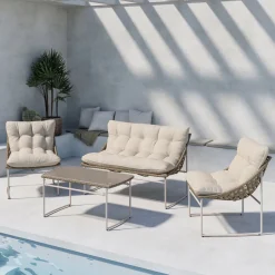 Nohr Loungeset Ingo Met bank, 2 loungestoelen en tafel