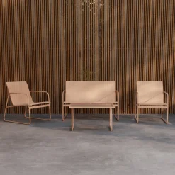 Sale Nohr Loungeset Karilynn Met bank, 2 stoelen en tafel, kleur Beige