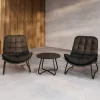 Online Nohr Loungeset Laurissa Met 2 loungestoelen en tafel, kleur Grijs/Zwart