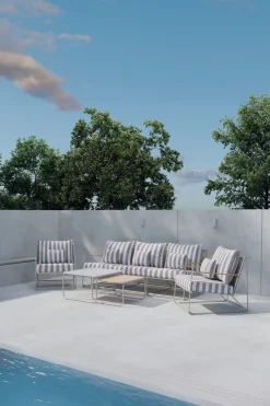 Discount Nohr Loungeset Markesha Met bank, 2 stoelen en 2 tafels, kleur Beige