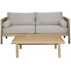 New Dutchbone Loungeset Oasis Acaciahout en touw, Met tuinbank, 2 loungestoelen en loungetafel