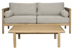 Clearance Dutchbone Loungeset Oasis Acaciahout en touw, Met tuinbank en loungetafel