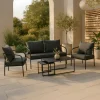 Best Nohr Loungeset Rebeccah Met bank, 2 loungestoelen en 2 tafels