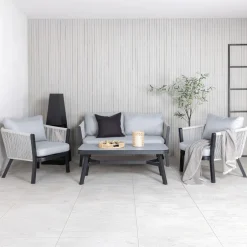 Best Nohr Loungeset Sauel Met bank, 2 stoelen en tafel