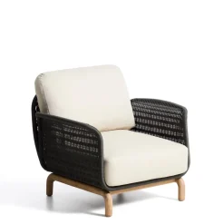 Outlet Kave Home Loungestoel Alipa Acaciahout en touw