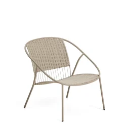 Hot Kave Home Loungestoel Atrani Staal en touw, kleur Ecru Beige