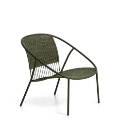 Discount Kave Home Loungestoel Atrani Staal en touw, kleur Groen