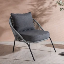 Hot Nohr Loungestoel Karlene Geweven touw