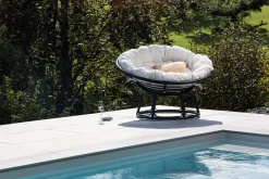 Nohr Loungestoel Nickos Rattan Zwart