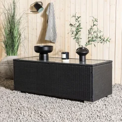 Nohr Loungetafel Kha Wicker, 120 x 50cm Zwart